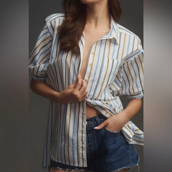 Anthropologie Pilcro Painter Buttondown Shirt - Picture 1 of 5